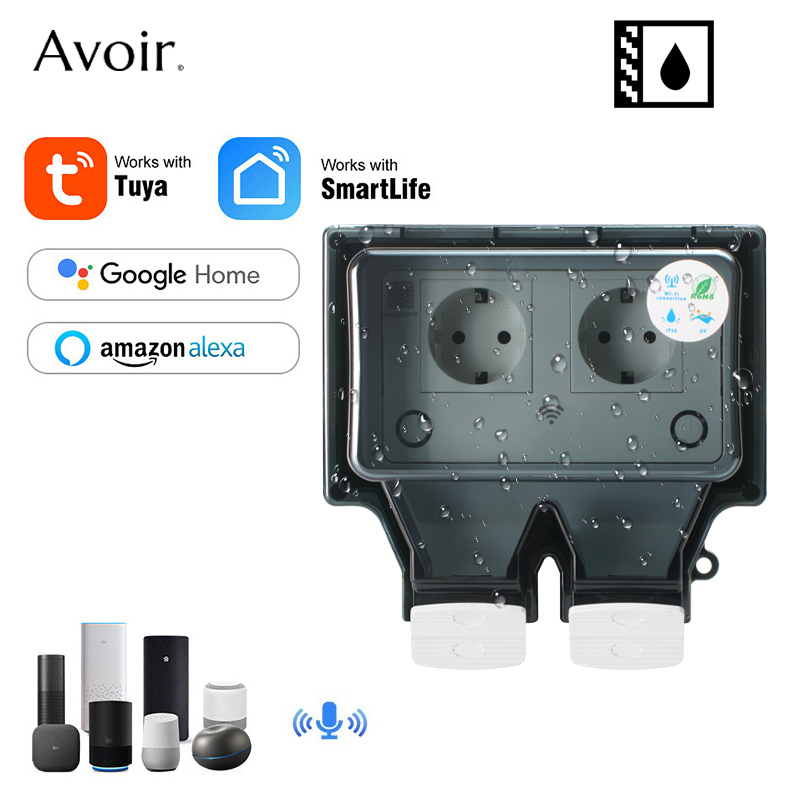Avoir Tuya Wall Electrical Soc - Outdoor Power Outlet Waterproof 评论和价格