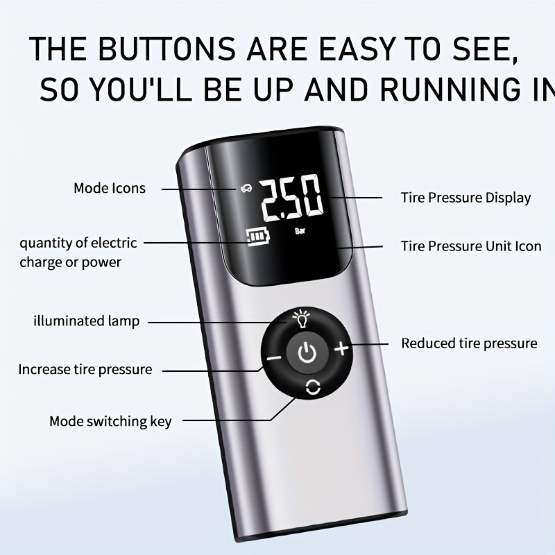 Portable Car Air Pump Tire Inf - Air Compressor Portable 评论和价格