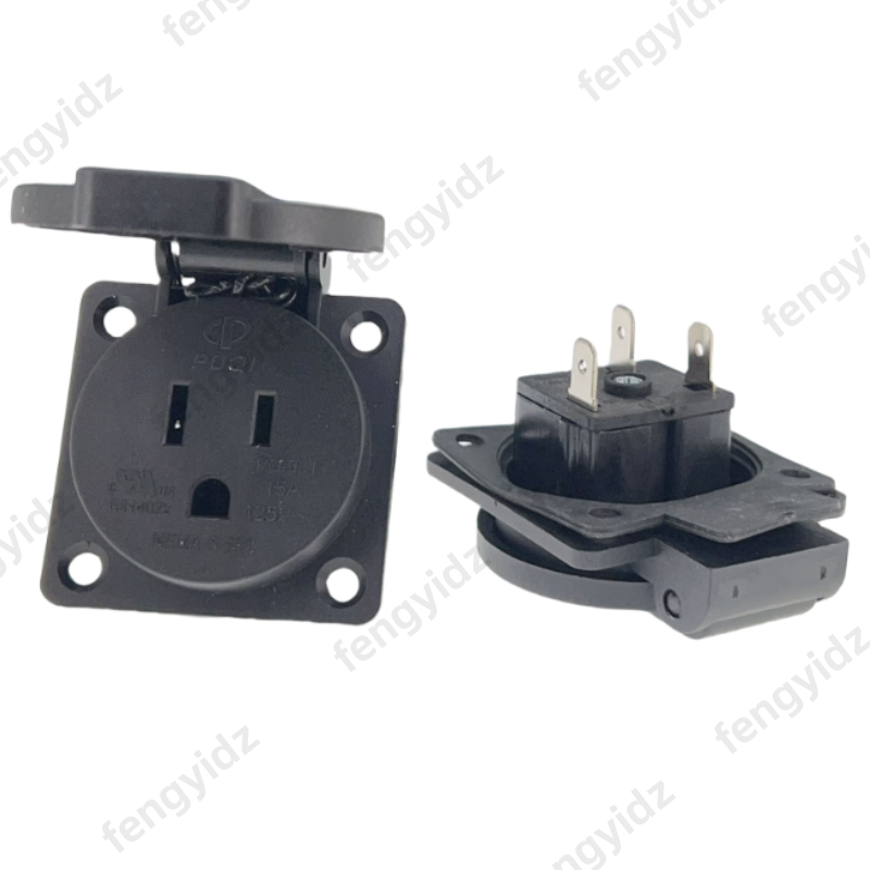 Black 125V 15A 20A IP44 CE Ame - Outdoor Power Outlet Waterproof 评论和价格