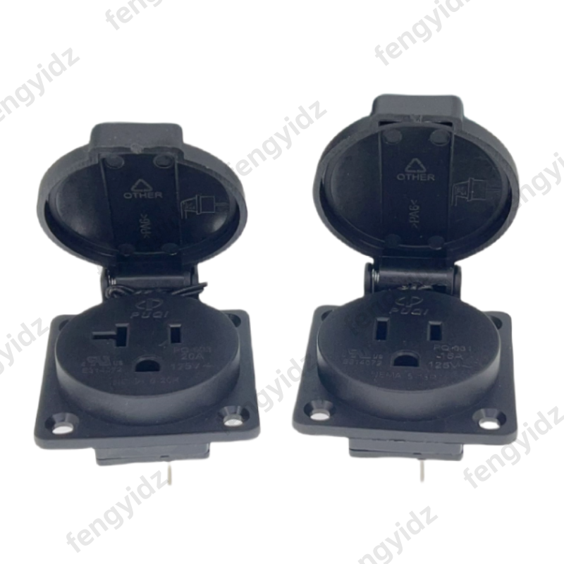 Black 125V 15A 20A IP44 CE Ame - Outdoor Power Outlet Waterproof 评论和价格