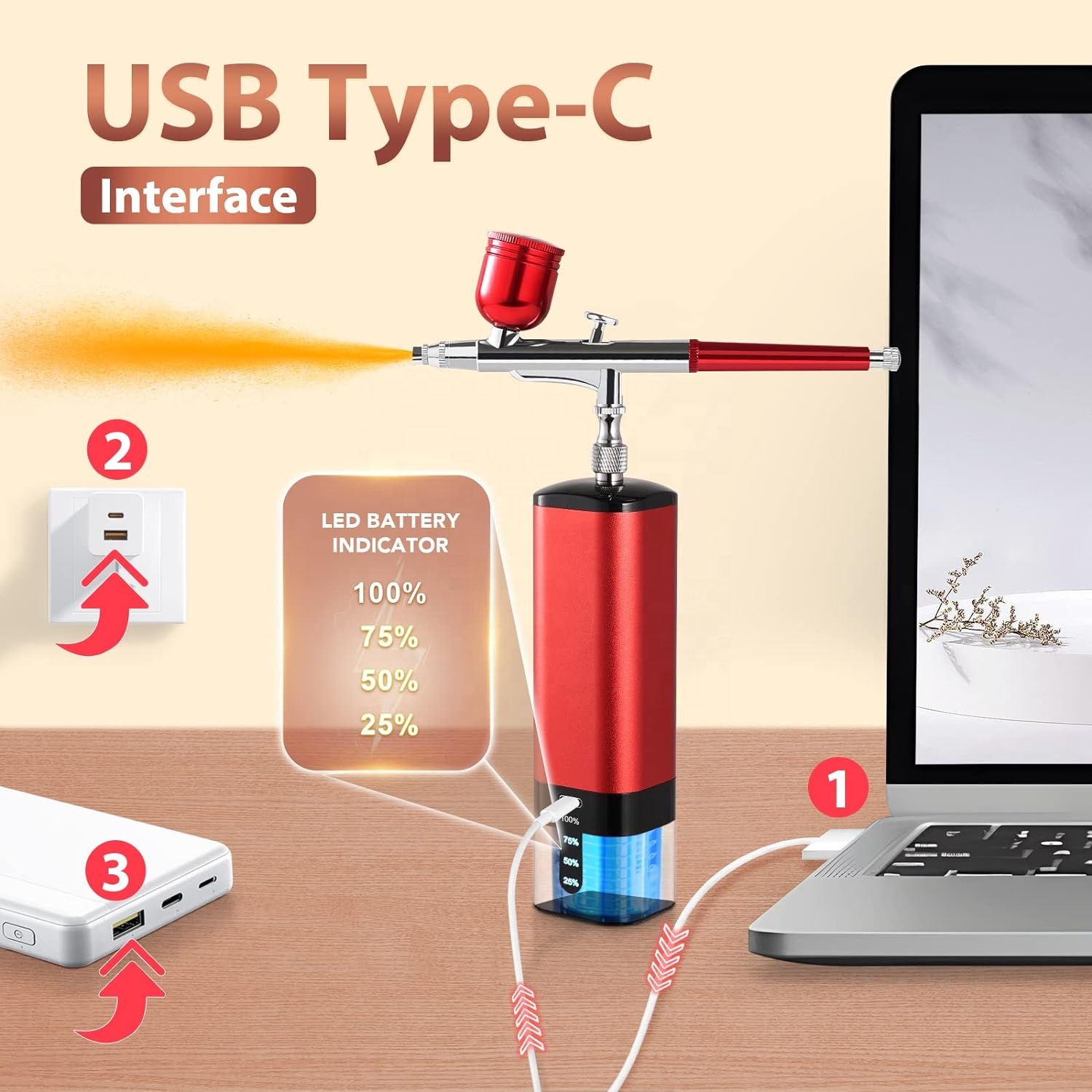 Airbrush Kit with Compressor,  - Air Compressor Portable 评论和价格