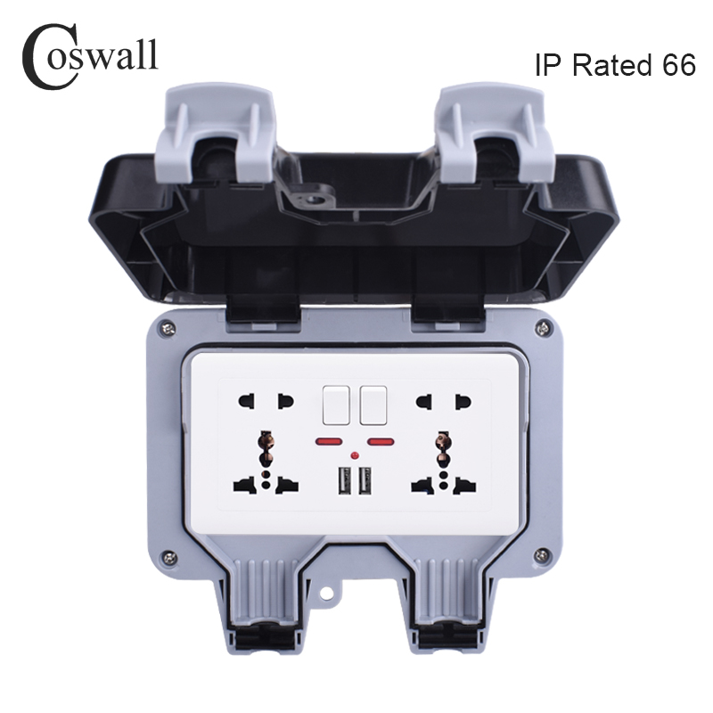 Coswall IP66 Weatherproof Wate - Outdoor Power Outlet Waterproof 评论和价格
