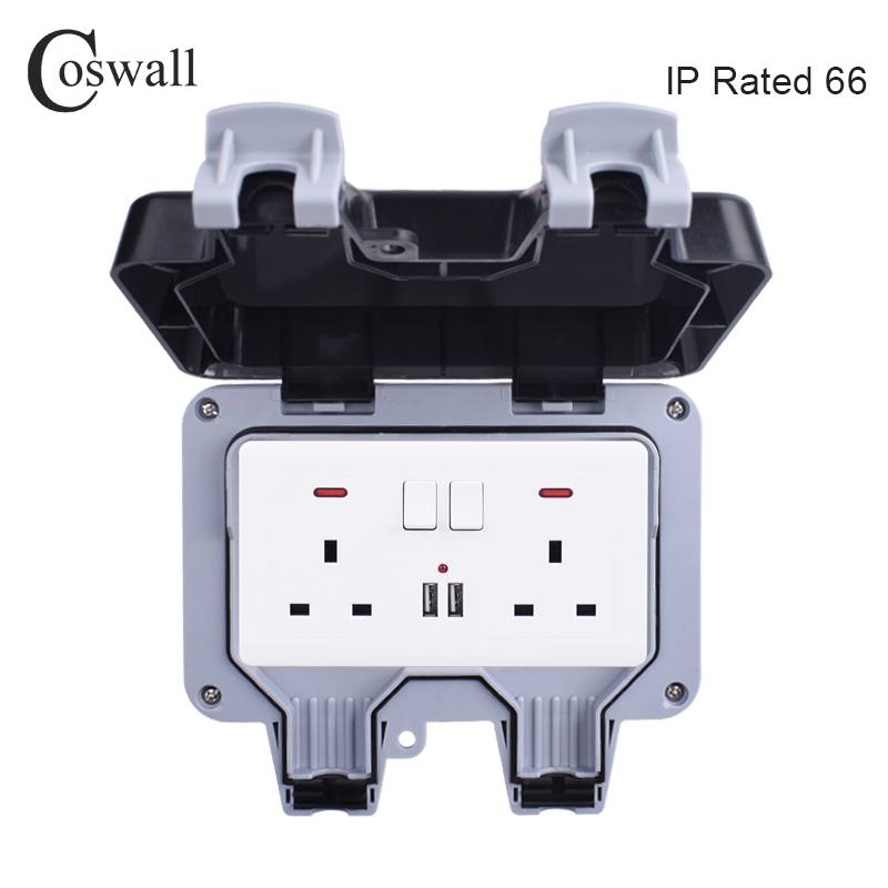 Coswall IP66 Weatherproof Wate - Outdoor Power Outlet Waterproof 评论和价格