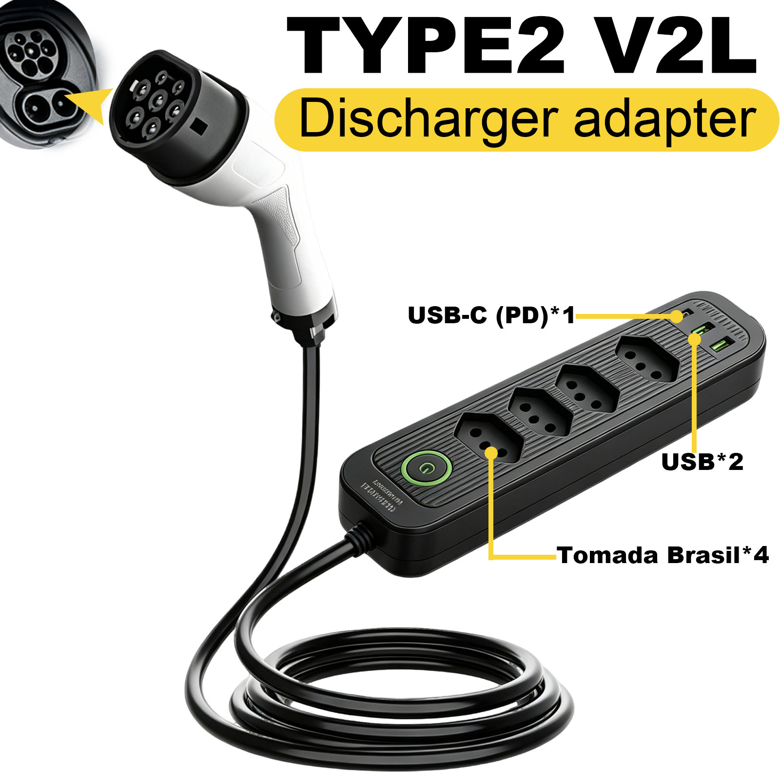 Type2 V2L Discharge Adapter 16 - Outdoor Power Station 评论和价格