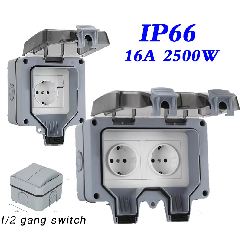 EU KR Outdoor Wall Waterproof  - Outdoor Power Outlet Waterproof 评论和价格