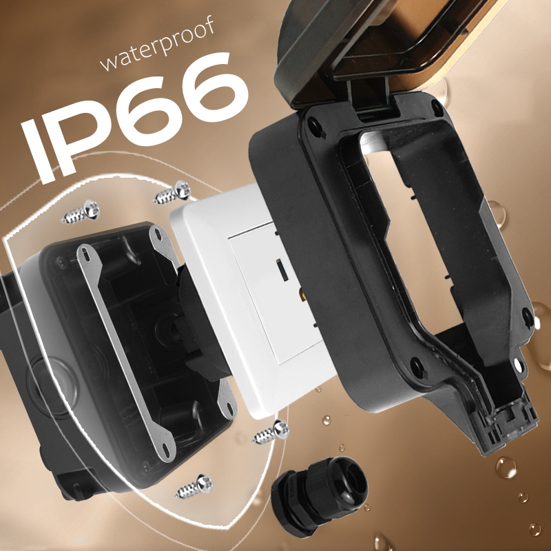 Avoir IP66 Wall Waterproof Soc - Outdoor Power Outlet Waterproof 评论和价格