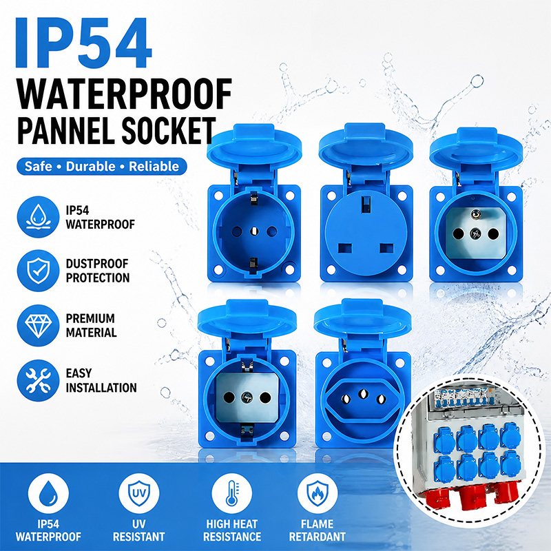 IP54 16A Waterproof Industrial - Outdoor Power Outlet Waterproof 评论和价格