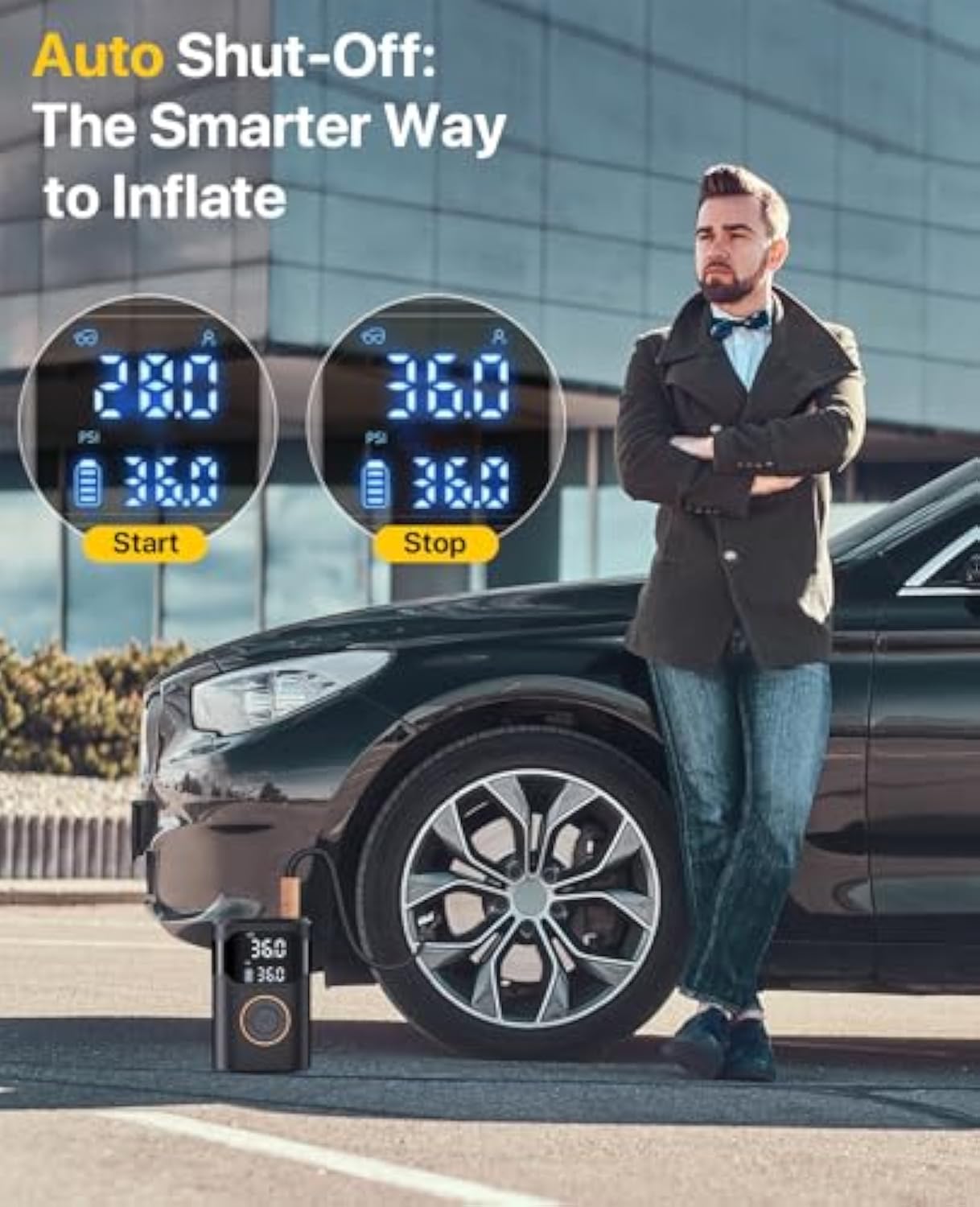 Automatic Rechargeable Electri - Air Compressor Portable 评论和价格