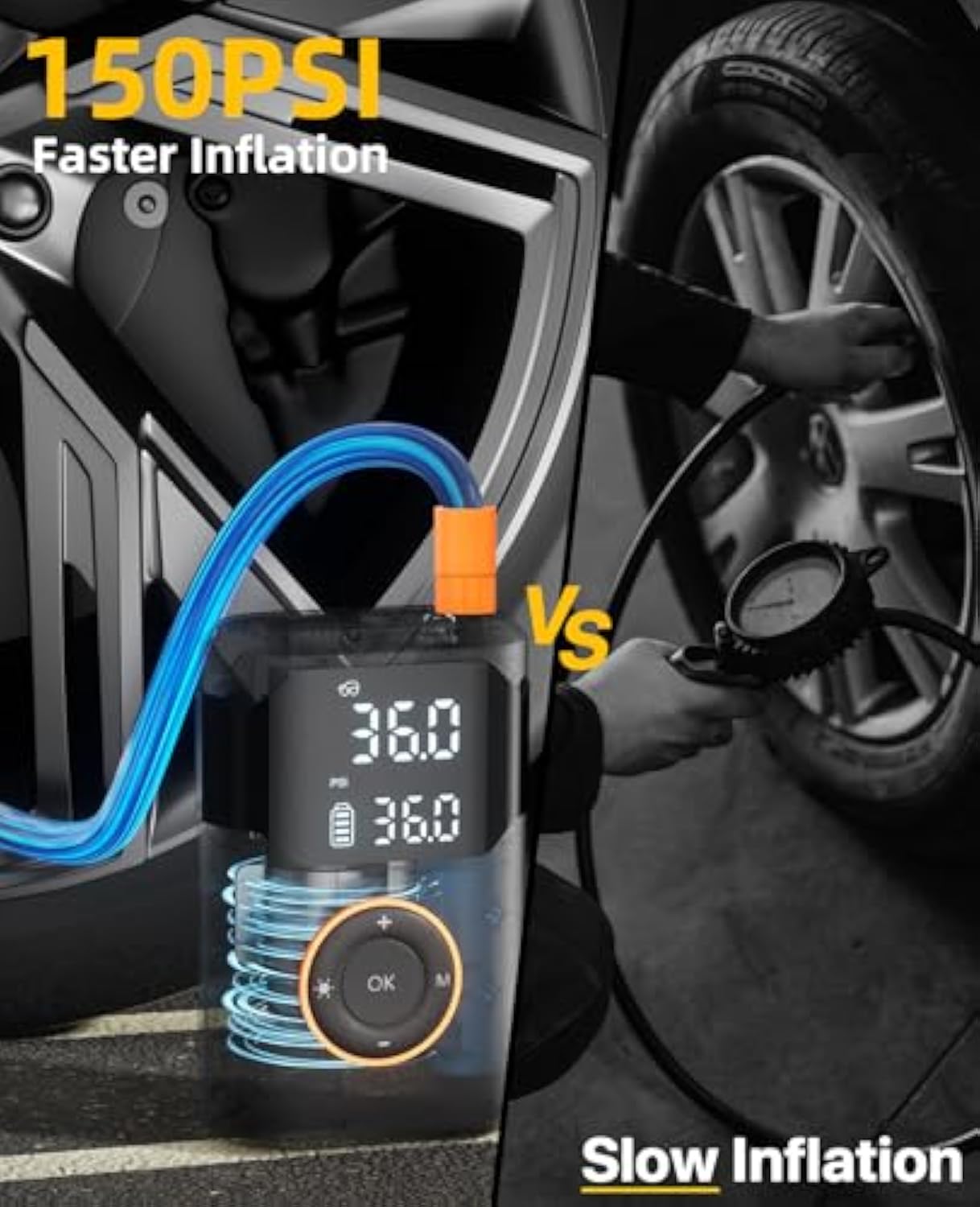 Automatic Rechargeable Electri - Air Compressor Portable 评论和价格