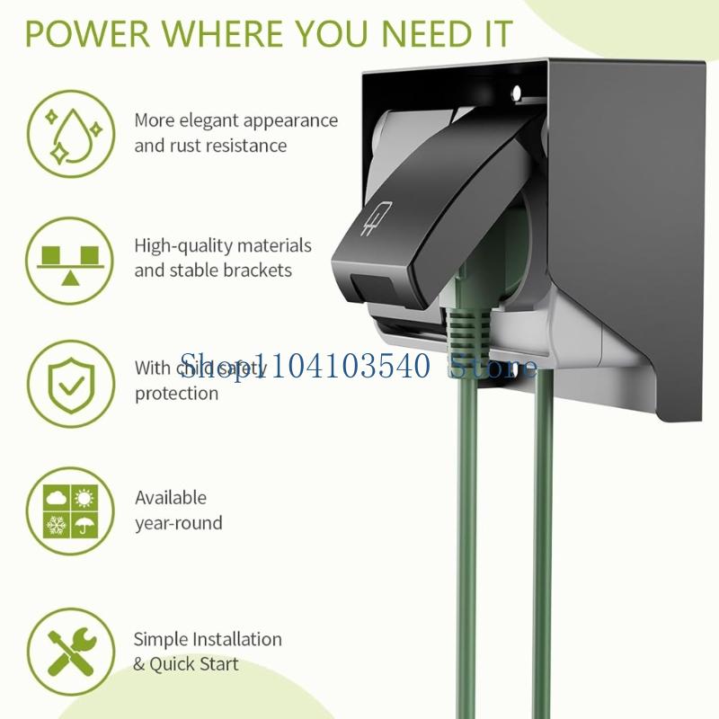 02DC 2 Gang Waterproof Outlet  - Outdoor Power Outlet Waterproof 评论和价格