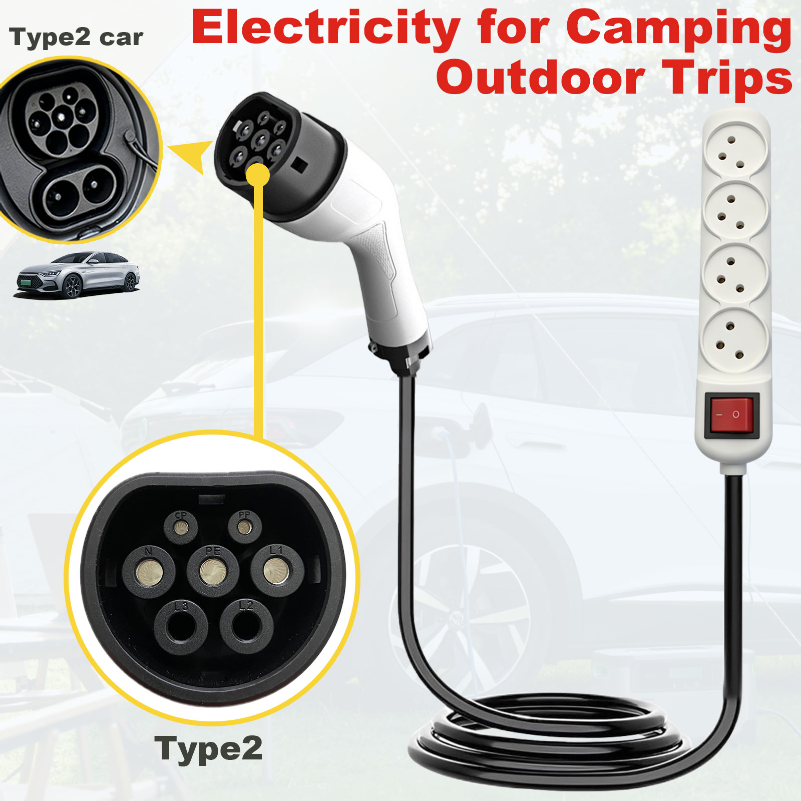 Type2 V2L Discharge Adapter Is - Outdoor Power Station 评论和价格