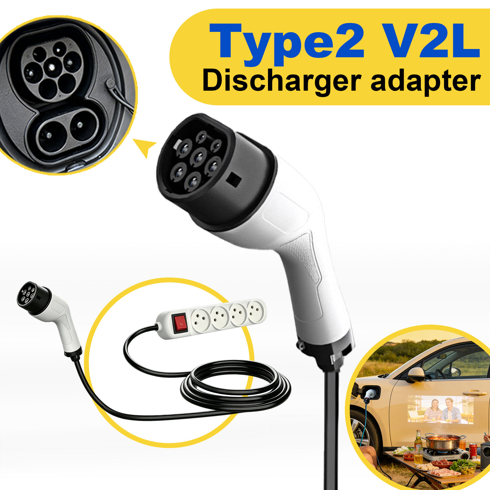 Type2 V2L Discharge Adapter Is - Outdoor Power Station 评论和价格