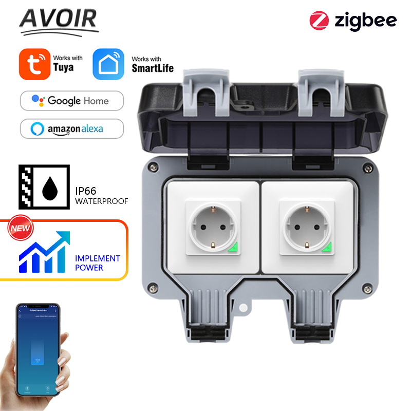 Avoir Tuya Zigbee Electrical S - Outdoor Power Outlet Waterproof 评论和价格